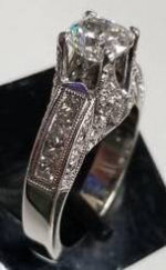 2 Carat T.W. DIAMOND 14K Solid White Gold ENGAGEMENT RING SET