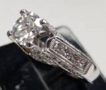 2 Carat T.W. DIAMOND 14K Solid White Gold ENGAGEMENT RING SET