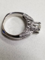 2 Carat T.W. DIAMOND 14K Solid White Gold ENGAGEMENT RING SET