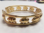 "LUCKY" Trunk's Up 14k GOLD ELEPHANT Bangle Bracelet