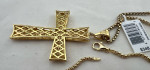 A beautiful necklace made of sterling silver and plated with gold. Cross pendant