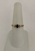 Petite Sapphire & Diamond 10K Yellow Gold 1.4 Grams Retail Price $300