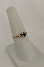 Petite Sapphire & Diamond 10K Yellow Gold 1.4 Grams Retail Price $300