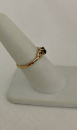 Petite Sapphire & Diamond 10K Yellow Gold 1.4 Grams Retail Price $300