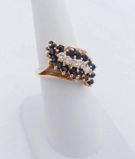 Sapphire & Diamond 14K Yellow Gold 7 Grams Retail Price $1600