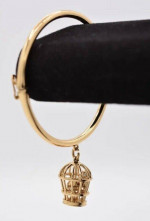 Genuine Kate Spade gold color love birds in birdcage bracelet NWT
