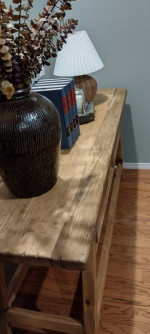 Rustic Pinewood Sofa Console Entry Table