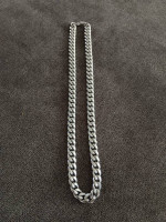 Mens 22" Stainless Steel Cuban Link Necklace