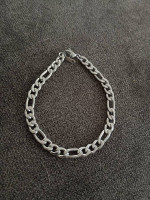 Mens 9" Stainless Steel Figaro Bracelet