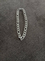 Mens 9" Stainless Steel Figaro Bracelet