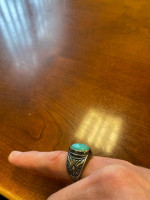 Turquoise in Silver Ring