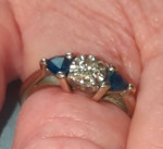Ladie's Diamond and Sapphire Ring