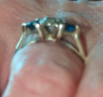 Ladie's Diamond and Sapphire Ring