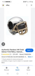 New Pandora Football charms