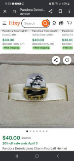 New Pandora Football charms