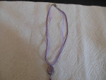 REDUCED!!Pretty ribbon and cord necklace made by the Amish-New!