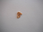 14K Gold Santa fingernail charm