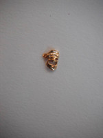 14K Gold Santa fingernail charm