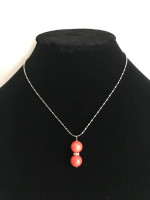 Coral bead drop necklaces - new!