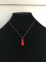 Coral bead drop necklaces - new!