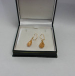 21K Yellow Gold Pair of Hi-Karat Dangle Earrings Local Estate Sale WOW