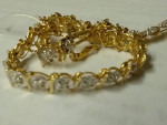 10k Yellow Gold 2 Tone Diamond 0.34ctw Bracelet