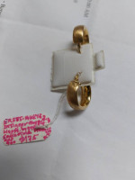 14k Yellow Gold Designer Huggie Hoop Earrings