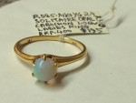 14k Yellow Gold Solitaire Opal Cabochon  1.0ctw Ladies Ring