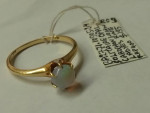 14k Yellow Gold Solitaire Opal Cabochon  1.0ctw Ladies Ring