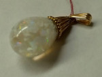 14k Yellow Gold Opal Globe 8x4 mm in size