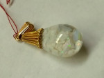 14k Yellow Gold Opal Globe 8x4 mm in size