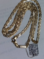 18k Yellow Gold 2 Tone Gucci Figaro Custom design by Vitto  Necklace