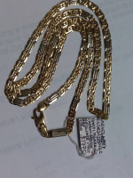 18k Yellow Gold 2 Tone Gucci Figaro Custom design by Vitto  Necklace