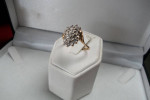 14K GOLD 2/3ct DIAMOND CLUSTER RING Sz8,3/4 LOCAL ESTATE SALE *NICE!