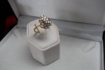 14K GOLD 2/3ct DIAMOND CLUSTER RING Sz8,3/4 LOCAL ESTATE SALE *NICE!