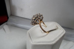 14K GOLD 2/3ct DIAMOND CLUSTER RING Sz8,3/4 LOCAL ESTATE SALE *NICE!