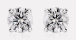 $ Drop: New Moissanite Round Stud Earrings 2 ctw
