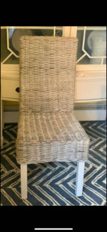 vidaXL Dining Chairs 2 pcs Light Brown Kubu Rattan and Mango Wood