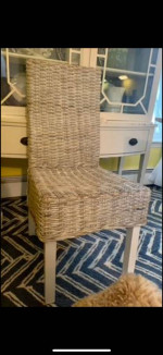 vidaXL Dining Chairs 2 pcs Light Brown Kubu Rattan and Mango Wood