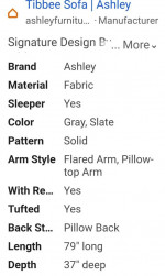 like new (ASHLEY) FULL sofa sleeper