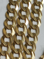 14k Yellow Gold Cuban Link Necklace bycx 24" in Length