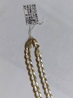 14k Yellow Gold Cuban Link Necklace bycx 24" in Length