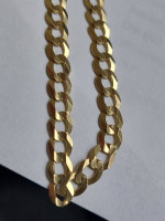 14k Yellow Gold Cuban Link Necklace bycx 24" in Length