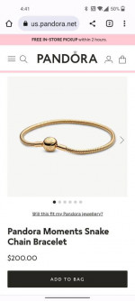 Pandora Moments Snake Chain Bracelet