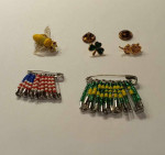 5 Different Pins (Flag/GB/Shamrock/Flower)