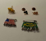5 Different Pins (Flag/GB/Shamrock/Flower)