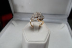 14K GOLD 1.0ct DIAMOND CLUSTER SWIRL DESIGN RING Sz.5 LOCAL ESTATE Pc