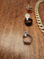 Men's jeweled necklace and bracelet