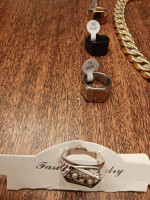 Men's jeweled necklace and bracelet
