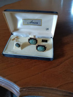 Jade cough links & tie clip